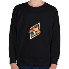 PRINTFASHION Fox - Gyerek pulóver - Fekete gyerek pulóver, kardigán