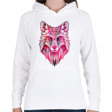 PRINTFASHION fox - Női kapucnis pulóver - Fehér