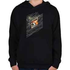 PRINTFASHION Fox Special - Gyerek kapucnis pulóver - Fekete