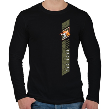 PRINTFASHION Fox Tactical - Férfi hosszú ujjú póló - Fekete férfi póló