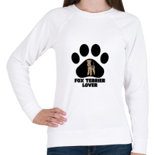 PRINTFASHION Fox Terrier Lover - Női pulóver - Fehér női pulóver, kardigán