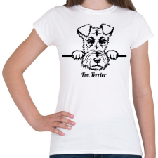 PRINTFASHION Fox Terrier - Női póló - Fehér női póló