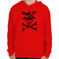 PRINTFASHION Foxy logó - Gyerek kapucnis pulóver - Piros gyerek pulóver, kardigán