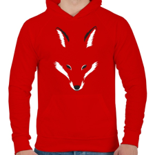 PRINTFASHION Foxy shape - Férfi kapucnis pulóver - Piros férfi pulóver, kardigán