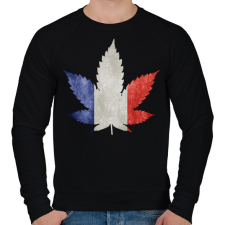 PRINTFASHION france ganja - Férfi pulóver - Fekete férfi pulóver, kardigán