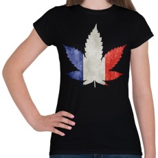 PRINTFASHION france ganja - Női póló - Fekete