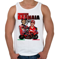 PRINTFASHION Francesco Bagnaia - Férfi atléta - Fehér atléta, trikó