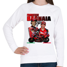 PRINTFASHION Francesco Bagnaia - Női pulóver - Fehér