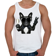 PRINTFASHION Francia Buldog - Férfi atléta - Fehér