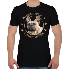PRINTFASHION Francia buldog - Legjobb barát - Férfi póló - Fekete férfi póló