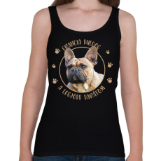 PRINTFASHION Francia buldog - Legjobb barát - Női atléta - Fekete