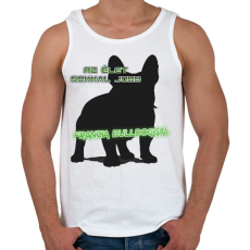 PRINTFASHION Francia bulldog - Férfi atléta - Fehér