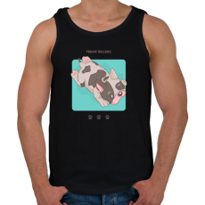 PRINTFASHION Francia Bulldog - Férfi atléta - Fekete