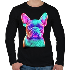 PRINTFASHION Francia bulldog  - Férfi hosszú ujjú póló - Fekete