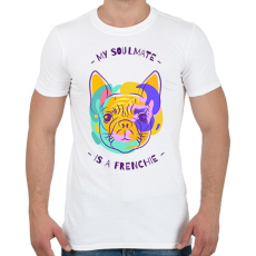 PRINTFASHION Francia Bulldog - Férfi póló - Fehér