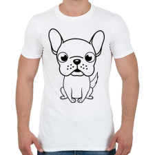 PRINTFASHION Francia bulldog - Férfi póló - Fehér férfi póló