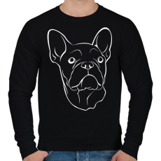 PRINTFASHION Francia bulldog - Férfi pulóver - Fekete