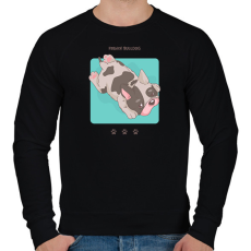 PRINTFASHION Francia Bulldog - Férfi pulóver - Fekete