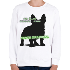 PRINTFASHION Francia bulldog - Gyerek pulóver - Fehér gyerek pulóver, kardigán