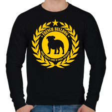 PRINTFASHION Francia bulldog kiskutya - Férfi pulóver - Fekete férfi pulóver, kardigán