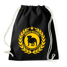 PRINTFASHION Francia bulldog kiskutya - Sportzsák, Tornazsák - Fekete tornazsák