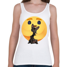 PRINTFASHION Francia bulldog - Női atléta - Fehér női trikó
