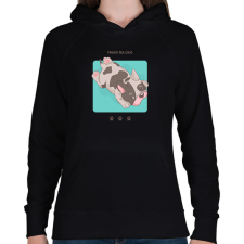 PRINTFASHION Francia Bulldog - Női kapucnis pulóver - Fekete női pulóver, kardigán