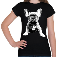 PRINTFASHION Francia Bulldog - Női póló - Fekete női póló
