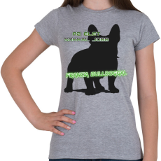 PRINTFASHION Francia bulldog - Női póló - Sport szürke