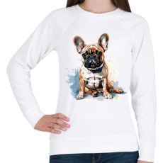 PRINTFASHION francia bulldog - Női pulóver - Fehér