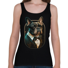 PRINTFASHION Francia Bulldog öltönyben - Női atléta - Fekete