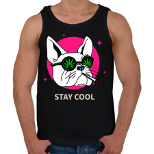 PRINTFASHION Francia Bulldog Weed - Férfi atléta - Fekete atléta, trikó