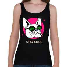 PRINTFASHION Francia Bulldog Weed - Női atléta - Fekete