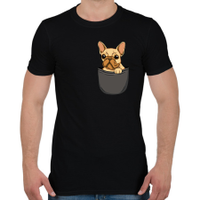 PRINTFASHION Francia bulldog zsebminta - Férfi póló - Fekete férfi póló