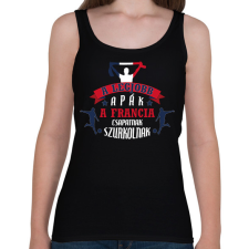 PRINTFASHION Francia csapat - Női atléta - Fekete női trikó