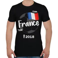 PRINTFASHION Franciaország - Férfi póló - Fekete