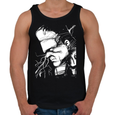 PRINTFASHION Frankenstein - Férfi atléta - Fekete atléta, trikó