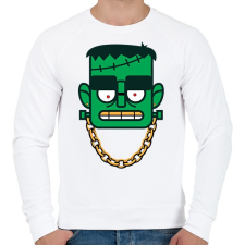 PRINTFASHION Frankenstein - Férfi pulóver - Fehér férfi pulóver, kardigán