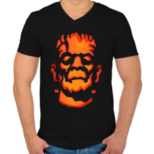 PRINTFASHION frankenstein - Férfi V-nyakú póló - Fekete férfi póló