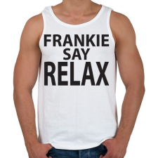 PRINTFASHION frankie-say-relax-black - Férfi atléta - Fehér atléta, trikó