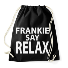 PRINTFASHION frankie-say-relax-white - Sportzsák, Tornazsák - Fekete tornazsák