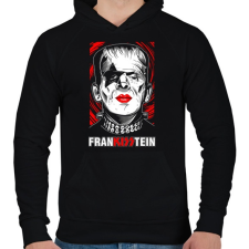 PRINTFASHION franKISStein - Férfi kapucnis pulóver - Fekete férfi pulóver, kardigán