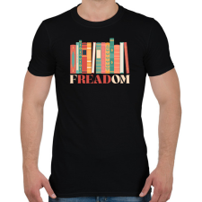 PRINTFASHION Freadom - Férfi póló - Fekete férfi póló