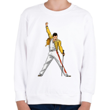 PRINTFASHION Freddie Mercury - Gyerek pulóver - Fehér gyerek pulóver, kardigán