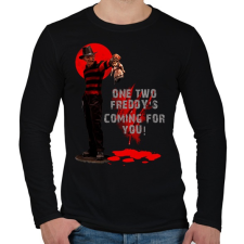 PRINTFASHION FREDDY COMING FOR YOU - Férfi hosszú ujjú póló - Fekete férfi póló