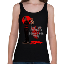 PRINTFASHION FREDDY COMING FOR YOU - Női atléta - Fekete női trikó