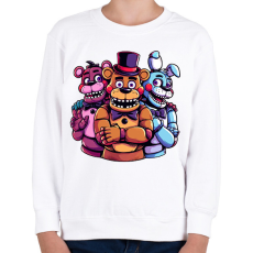 PRINTFASHION Freddy Fazbear and friends - Gyerek pulóver - Fehér