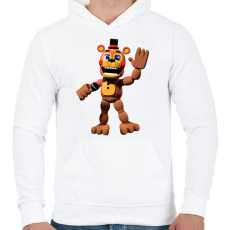 PRINTFASHION Freddy - Fazbear & Friends FNAF - Férfi kapucnis pulóver - Fehér
