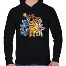 PRINTFASHION Freddy - Fazbear & Friends FNAF - Férfi kapucnis pulóver - Fekete férfi pulóver, kardigán