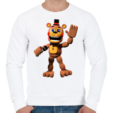PRINTFASHION Freddy - Fazbear & Friends FNAF - Férfi pulóver - Fehér